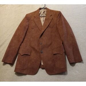 H Bar C Vintage Western‎ Sport Jacket Men's 40R Brown